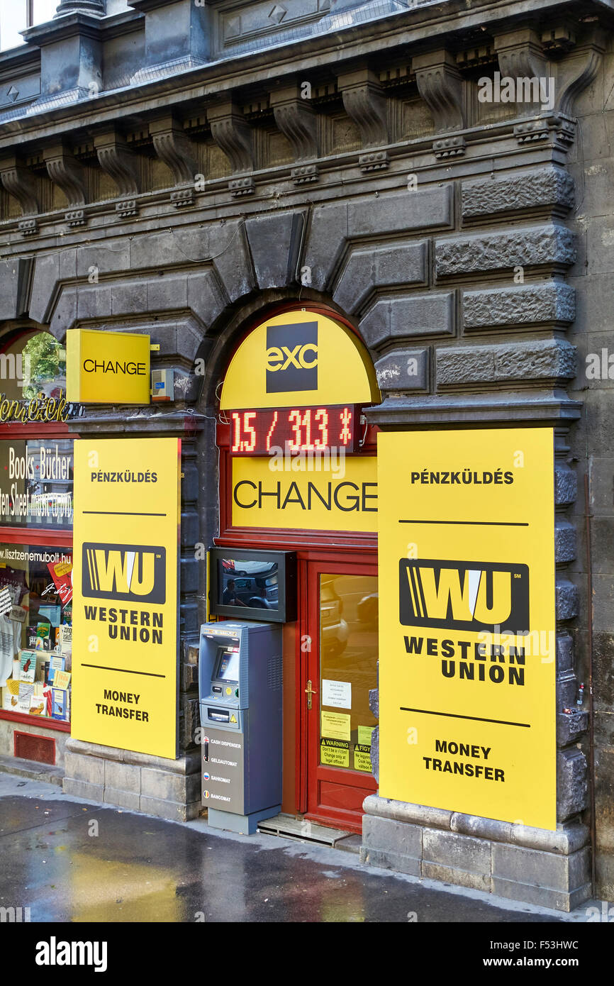 Western Union, Budapest, Ungheria Foto Stock