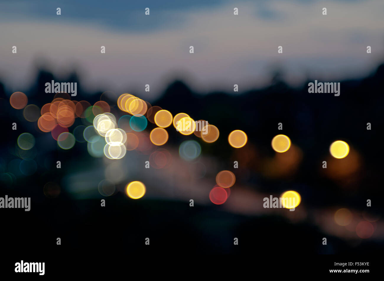 Abstract di sfondo sfocato bokeh luci. Soft focus Foto Stock