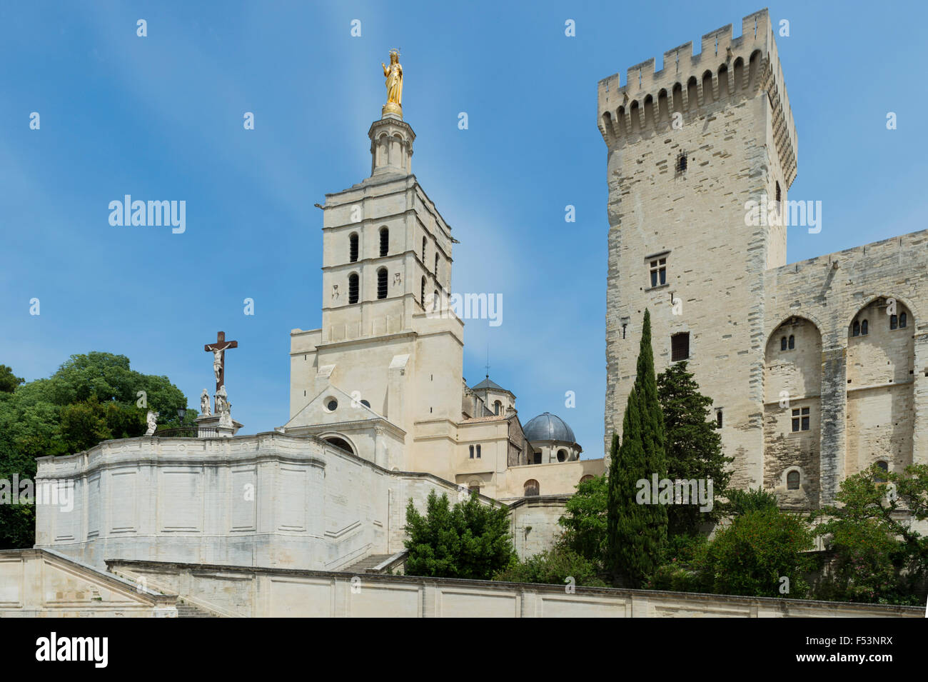 Palais des Papes, Avignon Vaucluse Francia, Patrimonio Mondiale dell Unesco Foto Stock