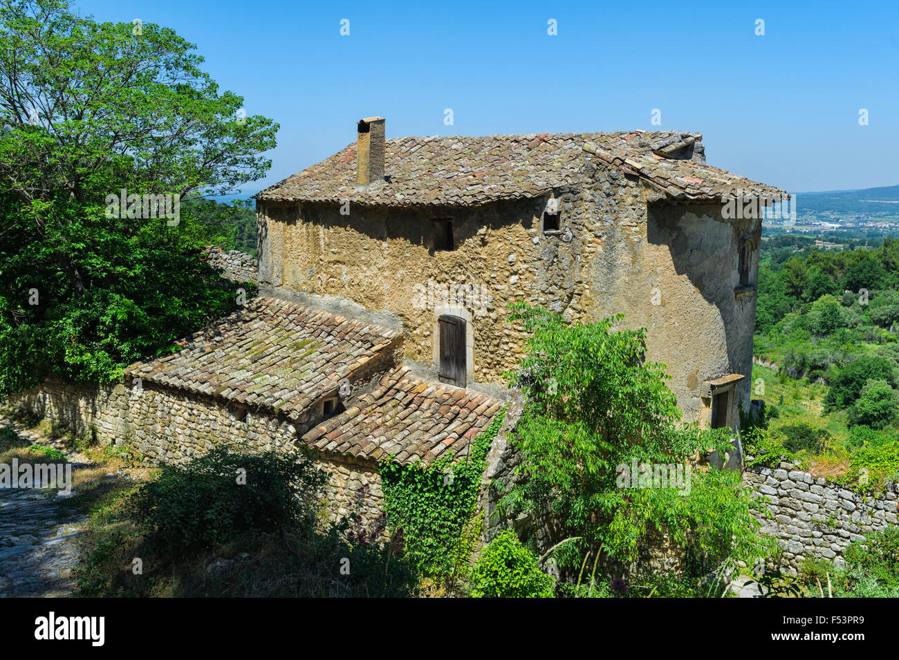 Borgo medievale di Oppede le Vieux, Vaucluse Provence Alpes Cote d Azur regione, Francia Foto Stock