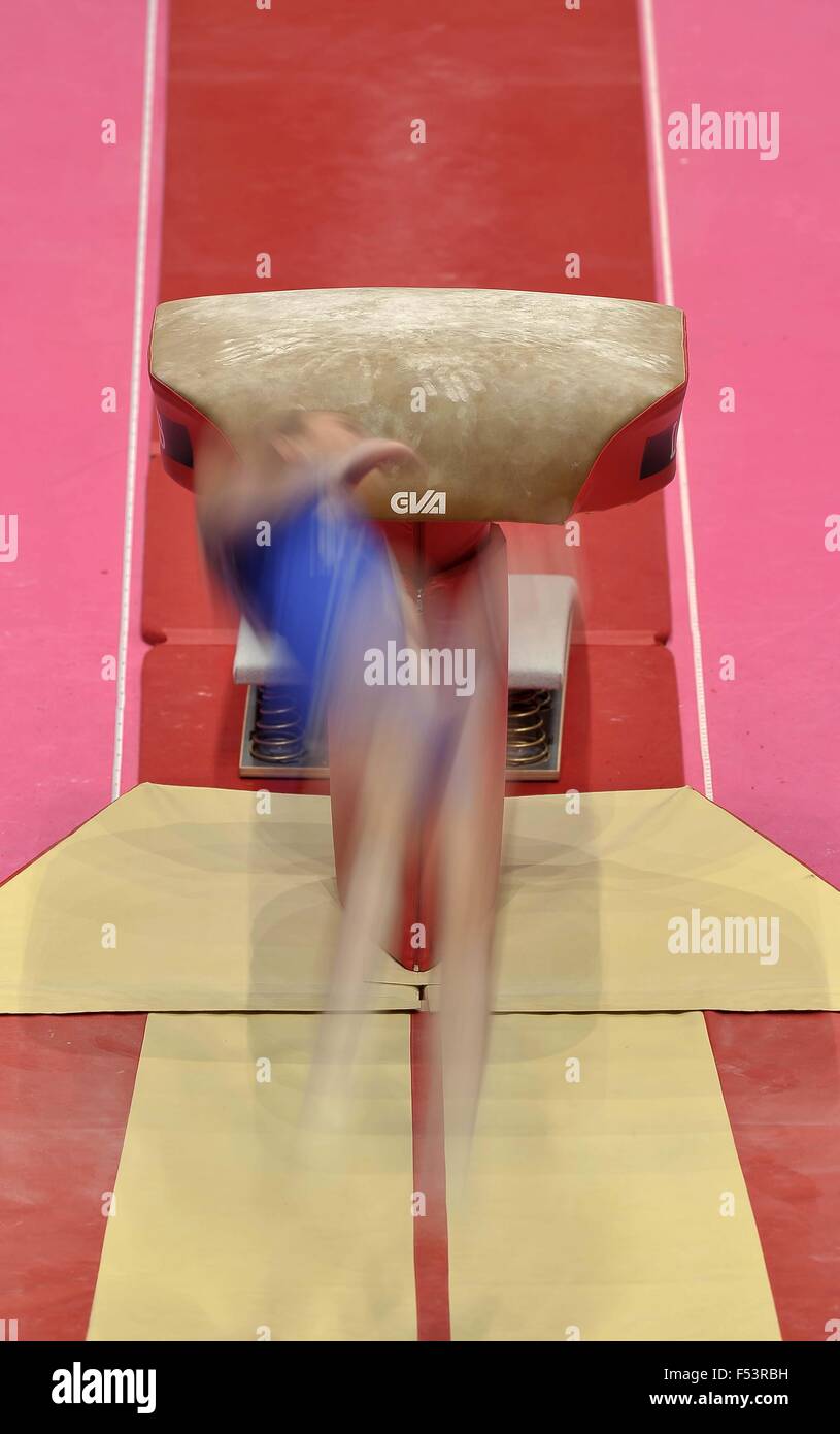 SSE idro, Glasgow, Scotland, Regno Unito. 26 ottobre, 2015. Archivio. 2015 FIG ginnastica artistica campionati del mondo. SSE idro. Glasgow. La Scozia. Regno Unito. 26/10/2015. Credito: Sport In immagini/Alamy Live News Foto Stock