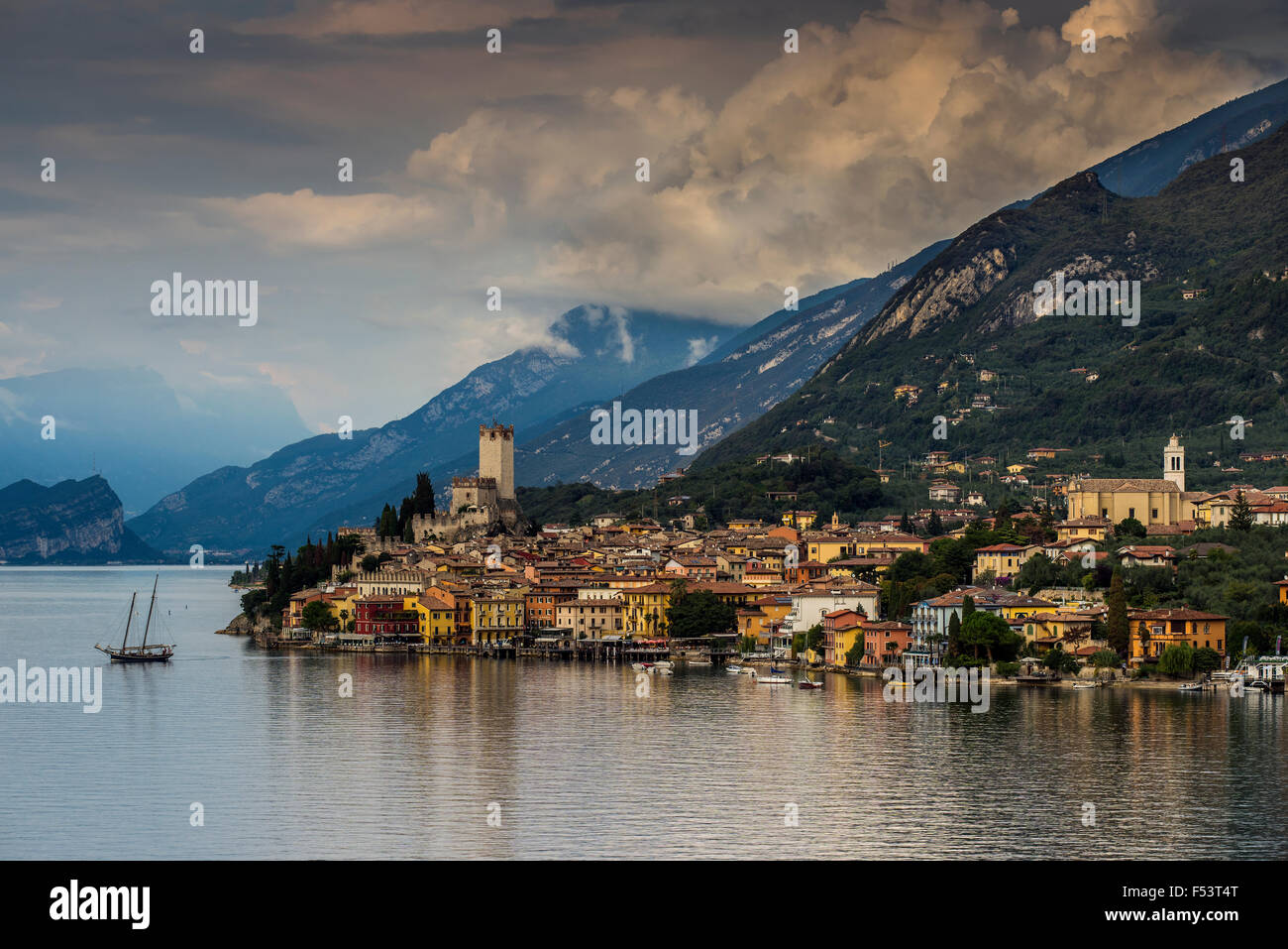 Malcesine, Lago di Garda, Veneto, Italia Foto Stock