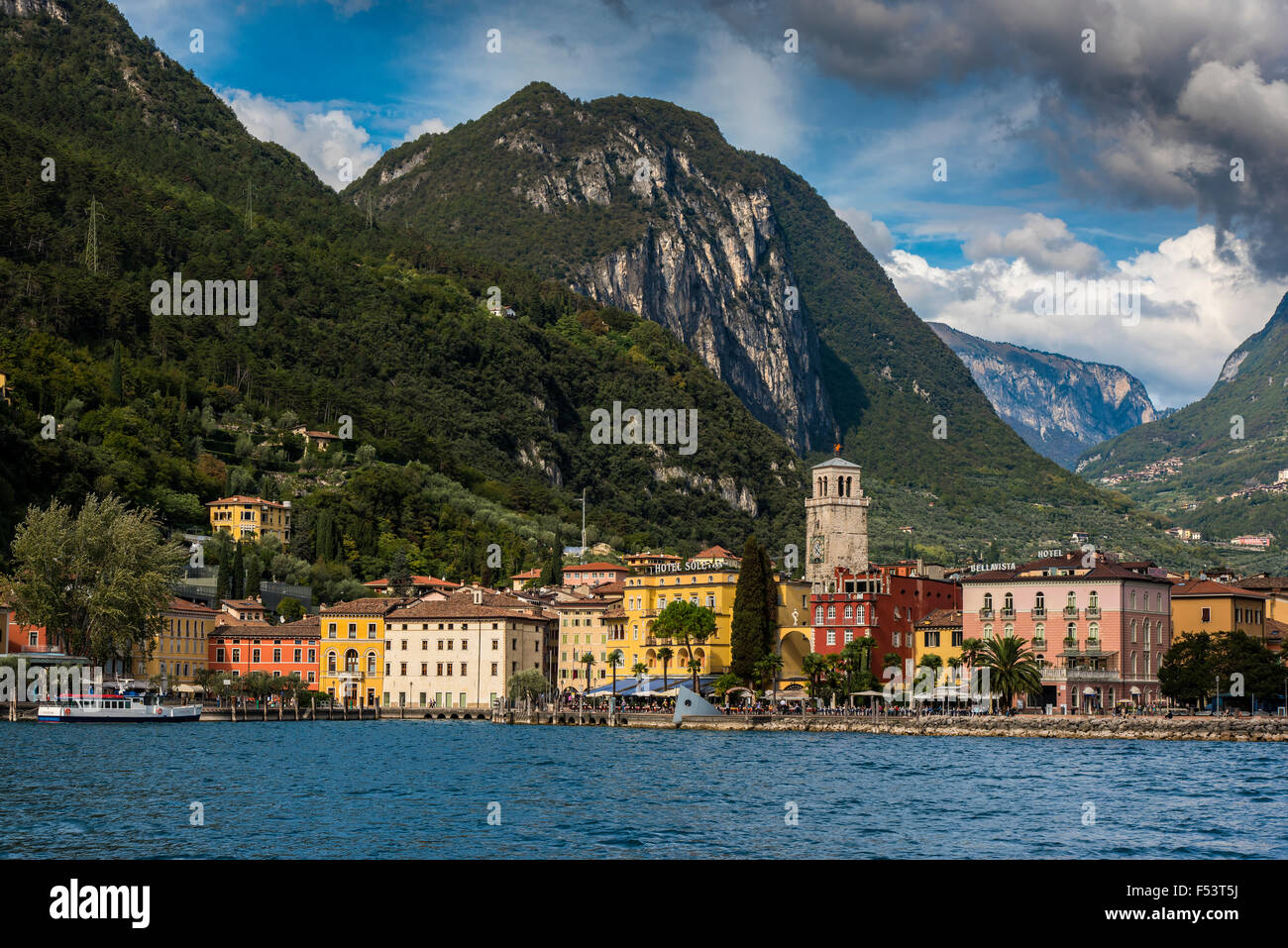 Riva del Garda Lago di Garda, Trentino, Italia Foto Stock