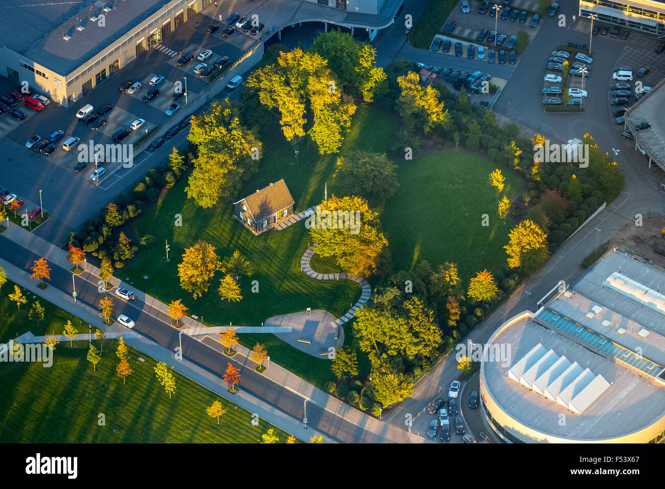 La Krupp capo ufficio, ThyssenKrupp Allee, Essen, distretto della Ruhr, Nord Reno-Westfalia, Germania Foto Stock