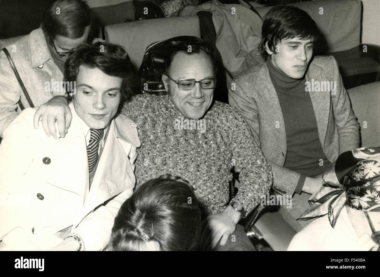 La Nazionale Italiana Cantanti Massimo Ranieri, Claudio Villa e Gianni Morandi Foto Stock