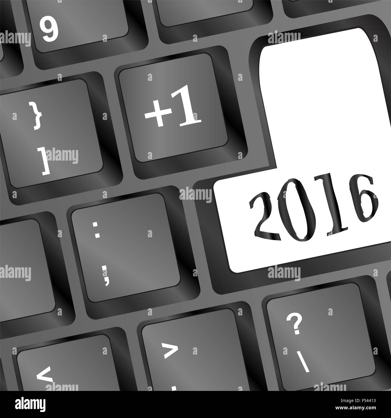 Tastiera per computer con Felice Anno Nuovo 2016 Key Foto Stock