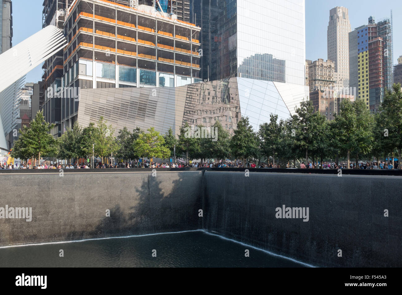 Il 9/11 o 11 Settembre Memorial a Greenwich Street, Manhattan New York City Foto Stock