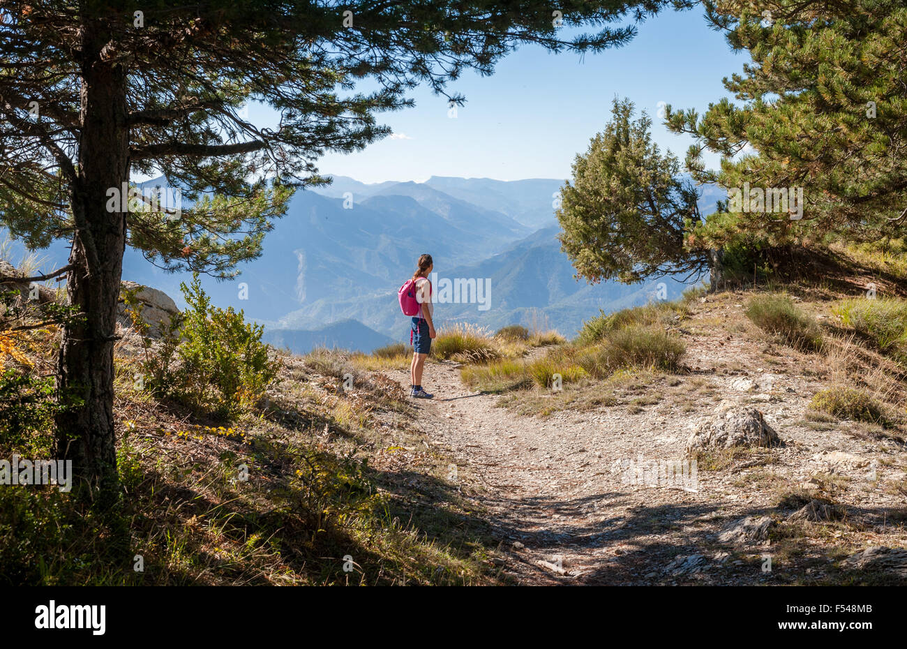 Escursioni nelle Alpi Marittime, Vesubie Valley, il Parco Nazionale del Mercantour, Nice, Francia Foto Stock