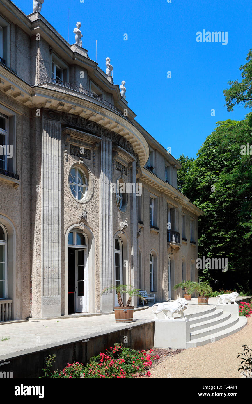 Berlin Zehlendorf Casa della Conferenza di Wannsee Memorial e sito educativo Foto Stock