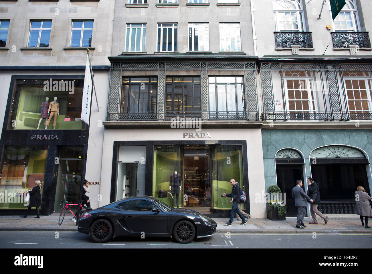 Prada, Old Bond Street, Londra, Regno Unito Foto Stock