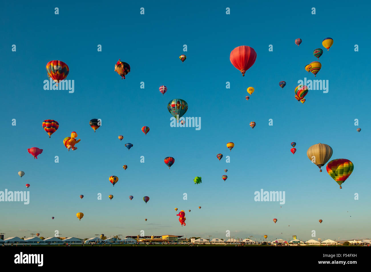 I palloni ad aria calda di Albuquerque, Nuovo Messico, STATI UNITI D'AMERICA Foto Stock