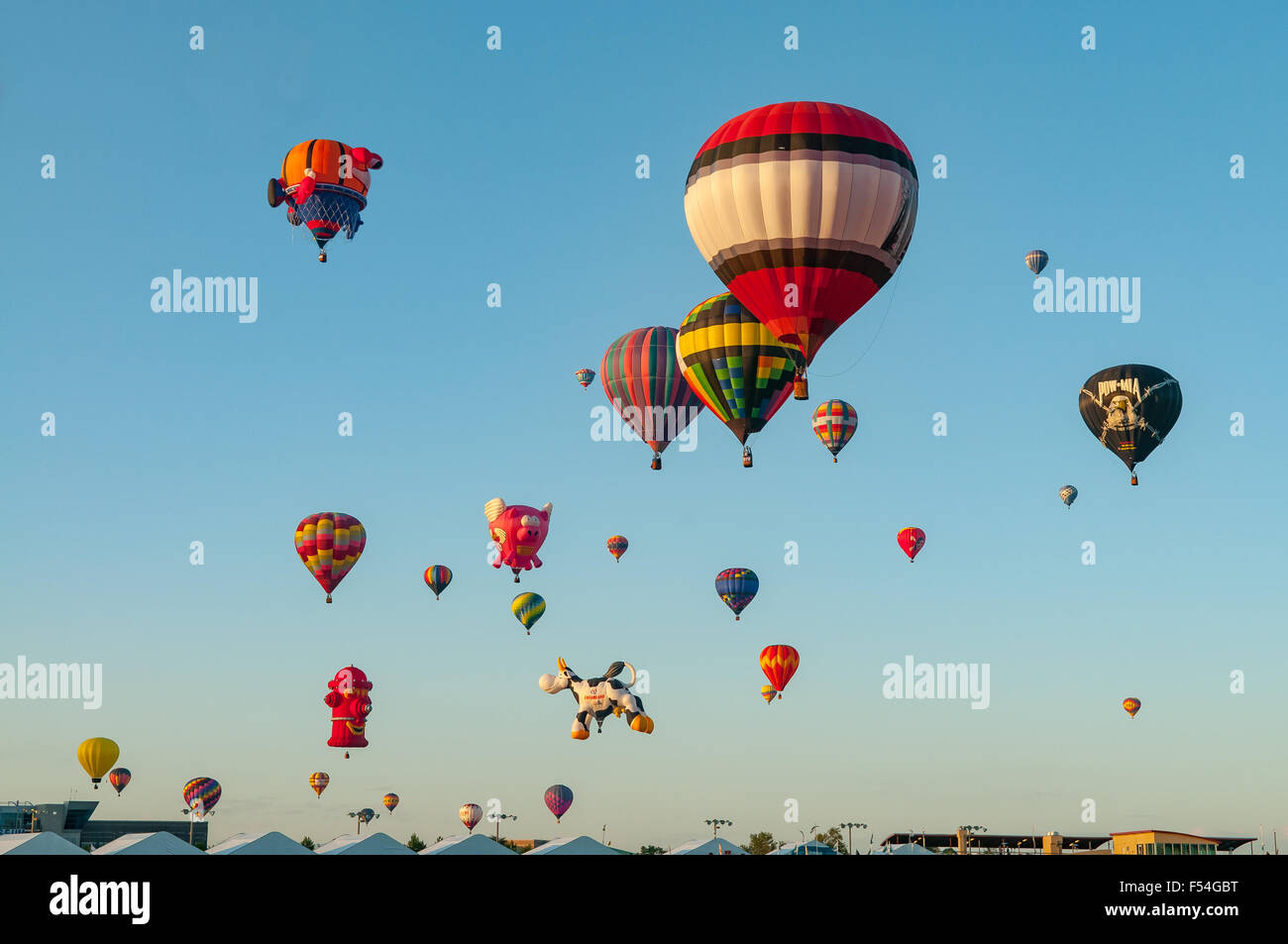 I palloni ad aria calda di Albuquerque, Nuovo Messico, STATI UNITI D'AMERICA Foto Stock