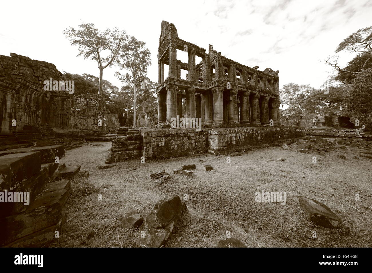 Ultra grandangolo di Preah Khan Foto Stock