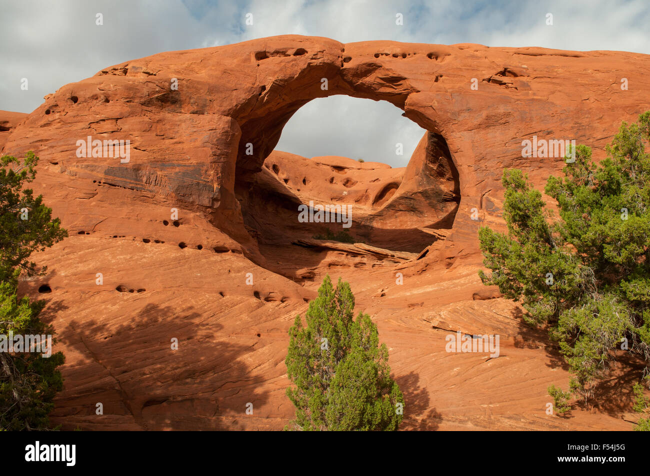 Arco di luna di miele, Mistero Valley, Arizona, Stati Uniti d'America Foto Stock