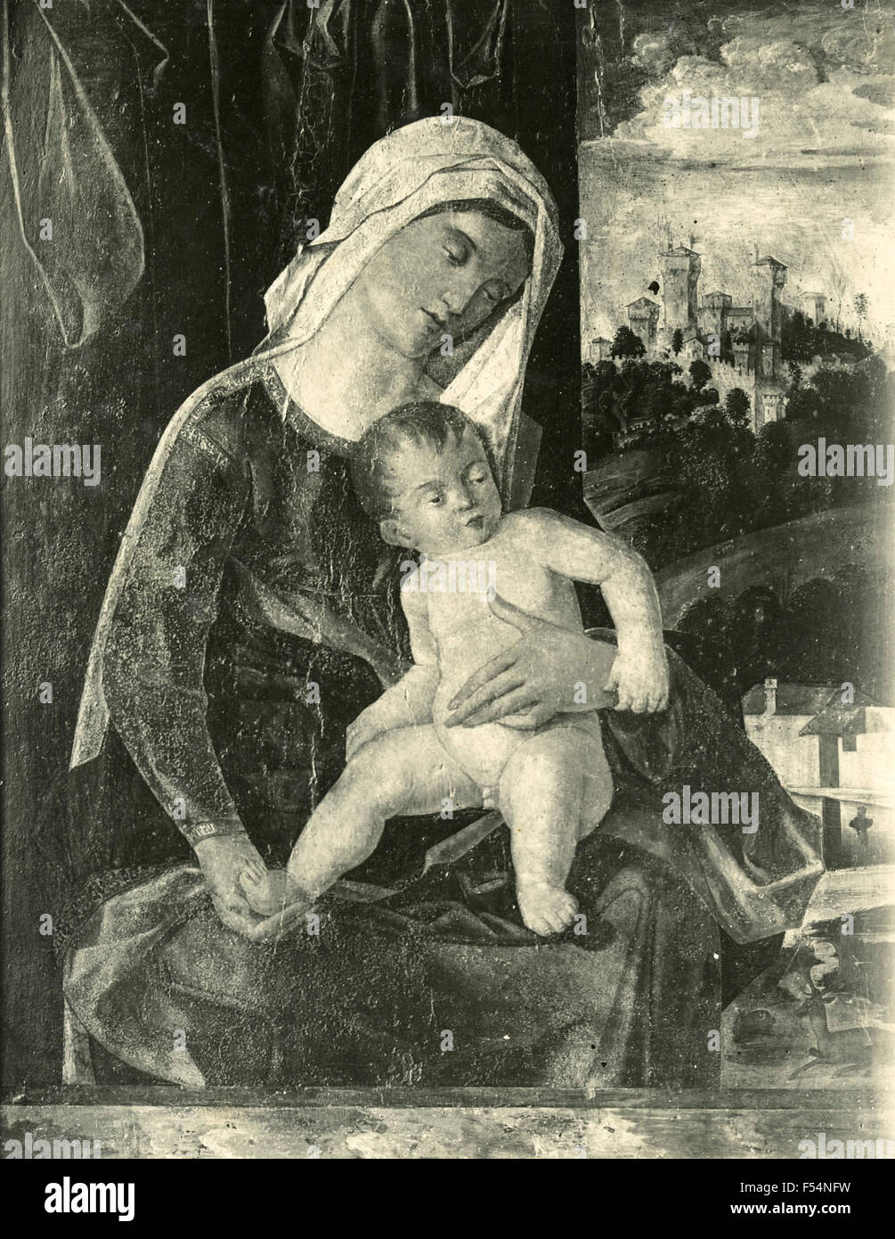 Arte sacra: la Madonna e il bambino Foto Stock