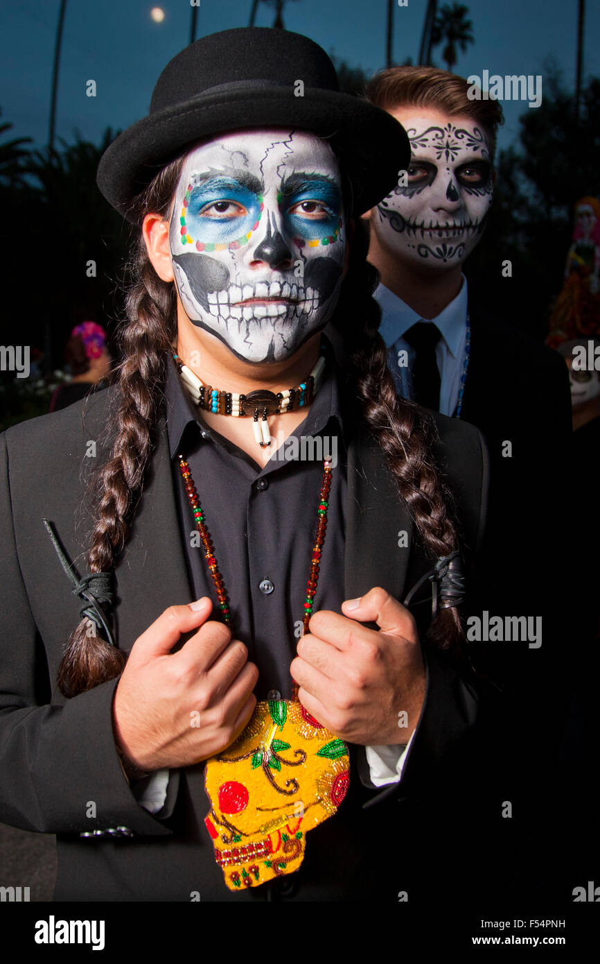 2015 Il Giorno dei Morti - aka Dia de los Muertos - Hollywood Forever Cemetery, Hollywood, California, Stati Uniti d'America Foto Stock