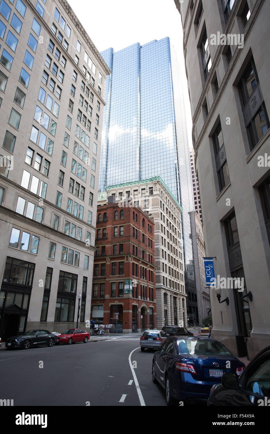 Boston vecchio edificio nuovo ufficio torre Foto Stock