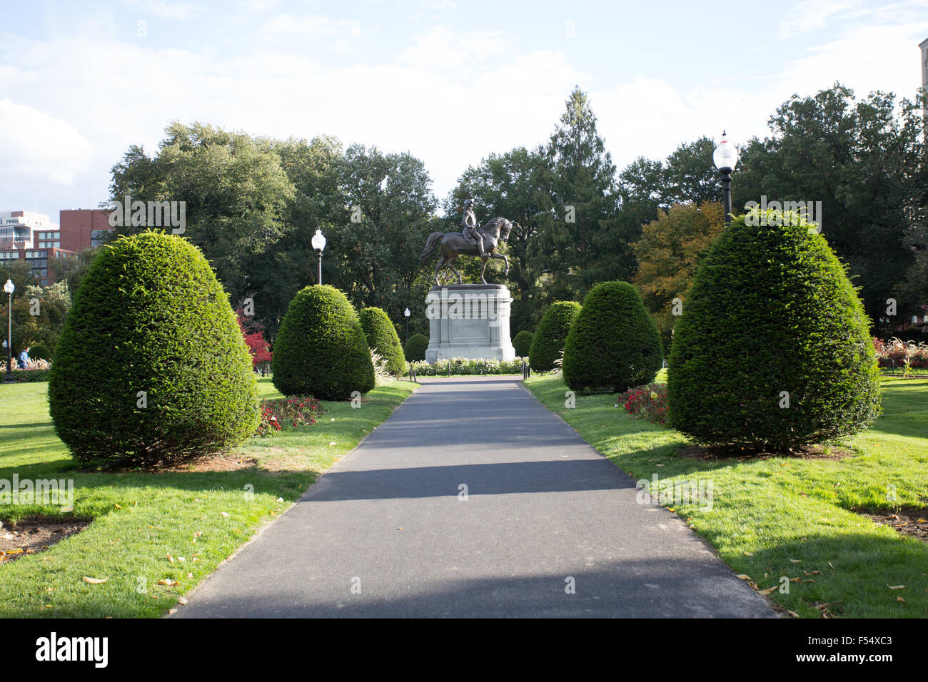 Boston Public Garden equitazione statua Foto Stock