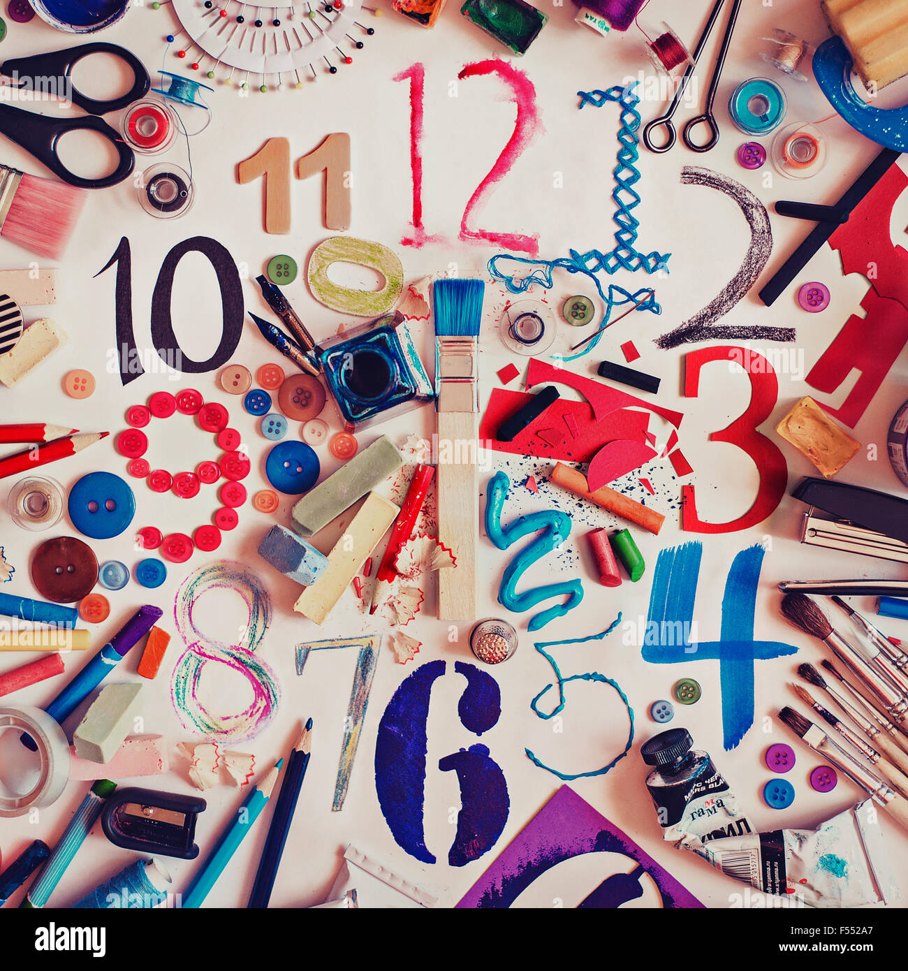 Orologio di arte Foto Stock