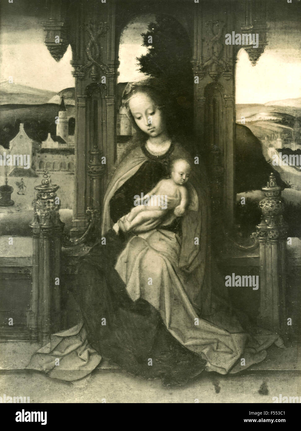 Arte sacra: la Madonna e il bambino Foto Stock