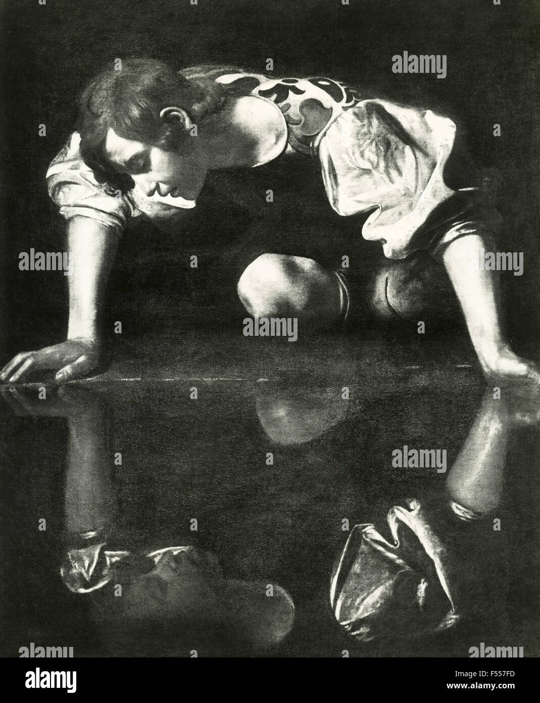 Galleria Nazionale di Arte Antica , Palazzo Corsini, Roma: narcisi, dipinta da Caravaggio Foto Stock