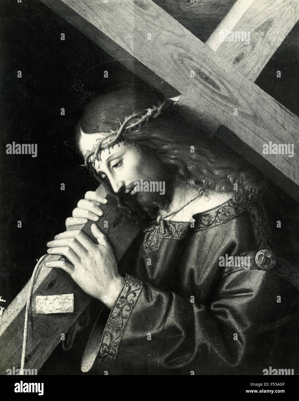 Pinacoteca vaticana, magazzino: Gesù che porta la croce, dipinto da Marco Palmezzano Foto Stock