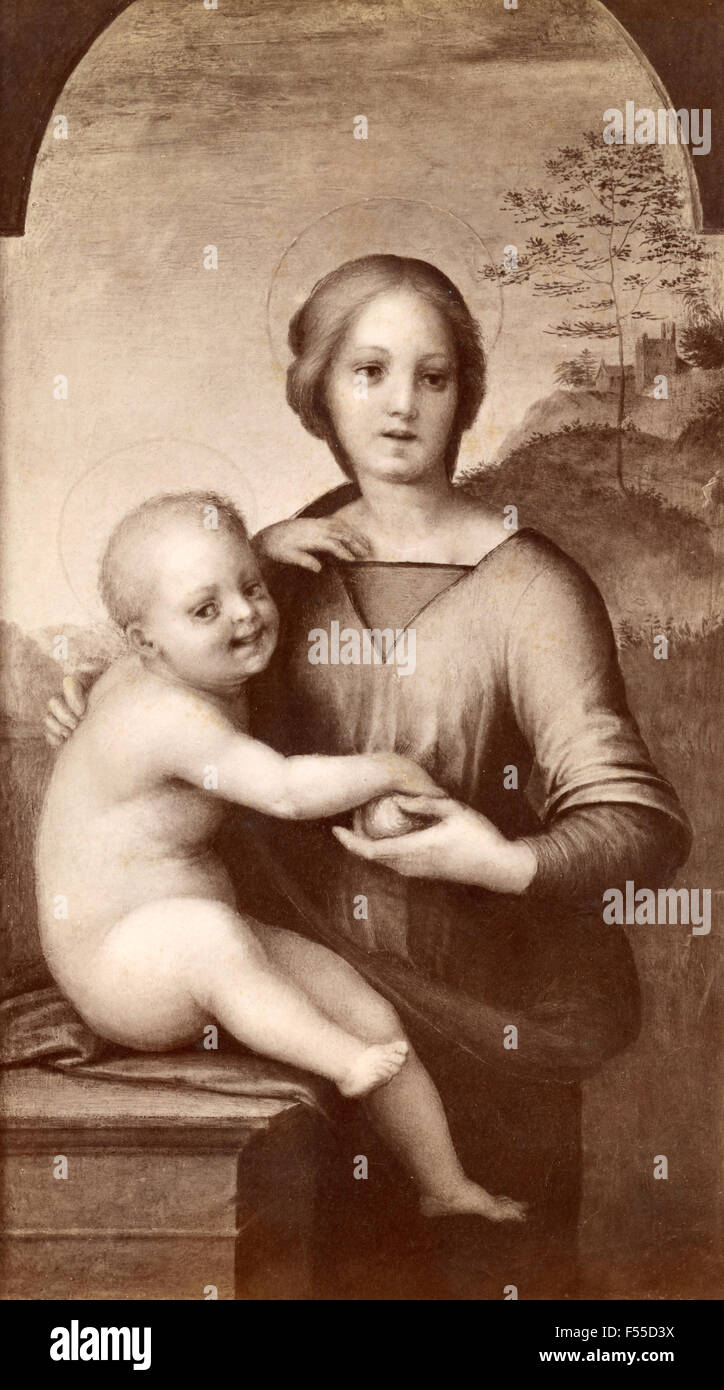 La Madonna e il Bambino, pittura Foto Stock