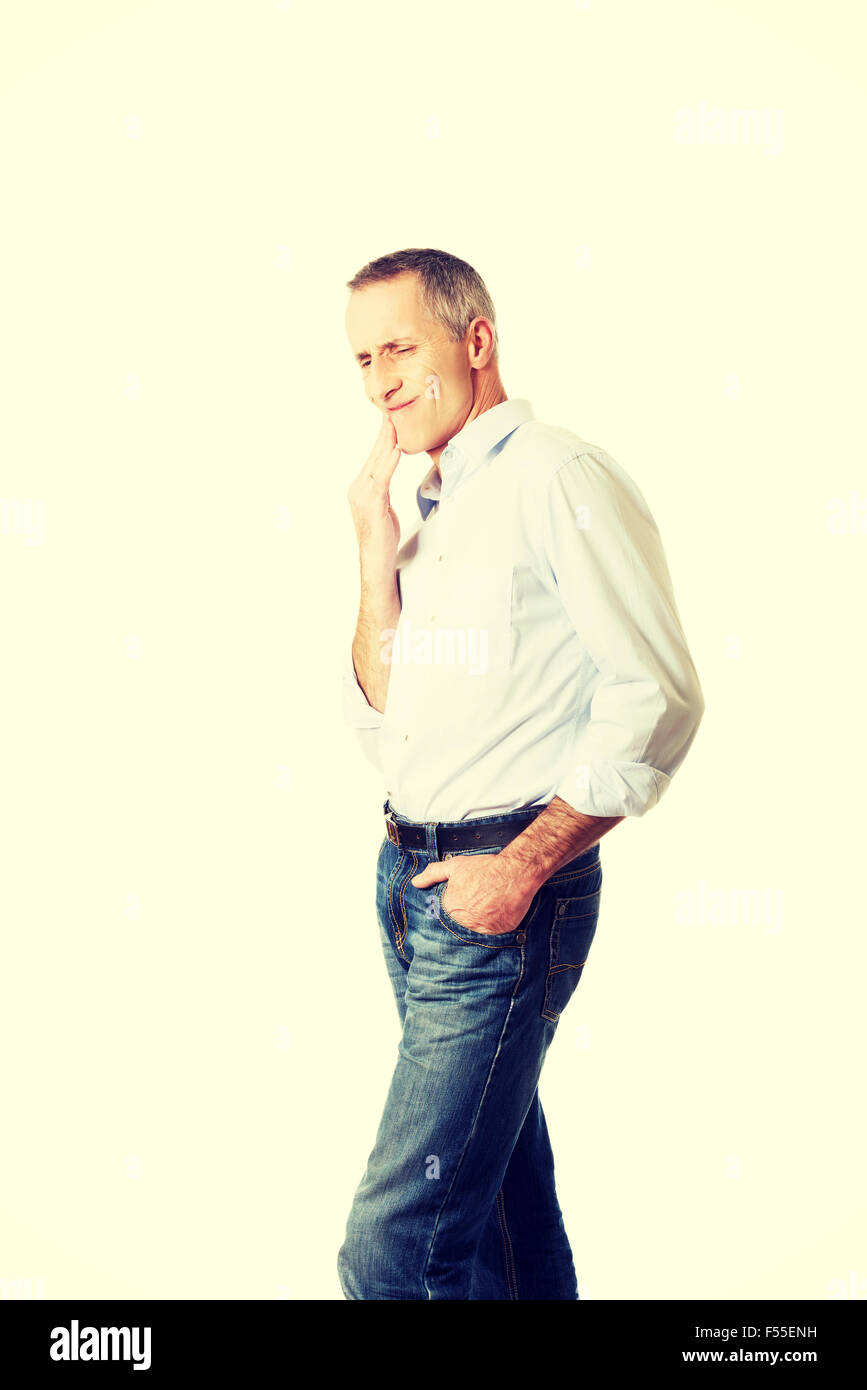 L'uomo con il mal di denti Foto Stock