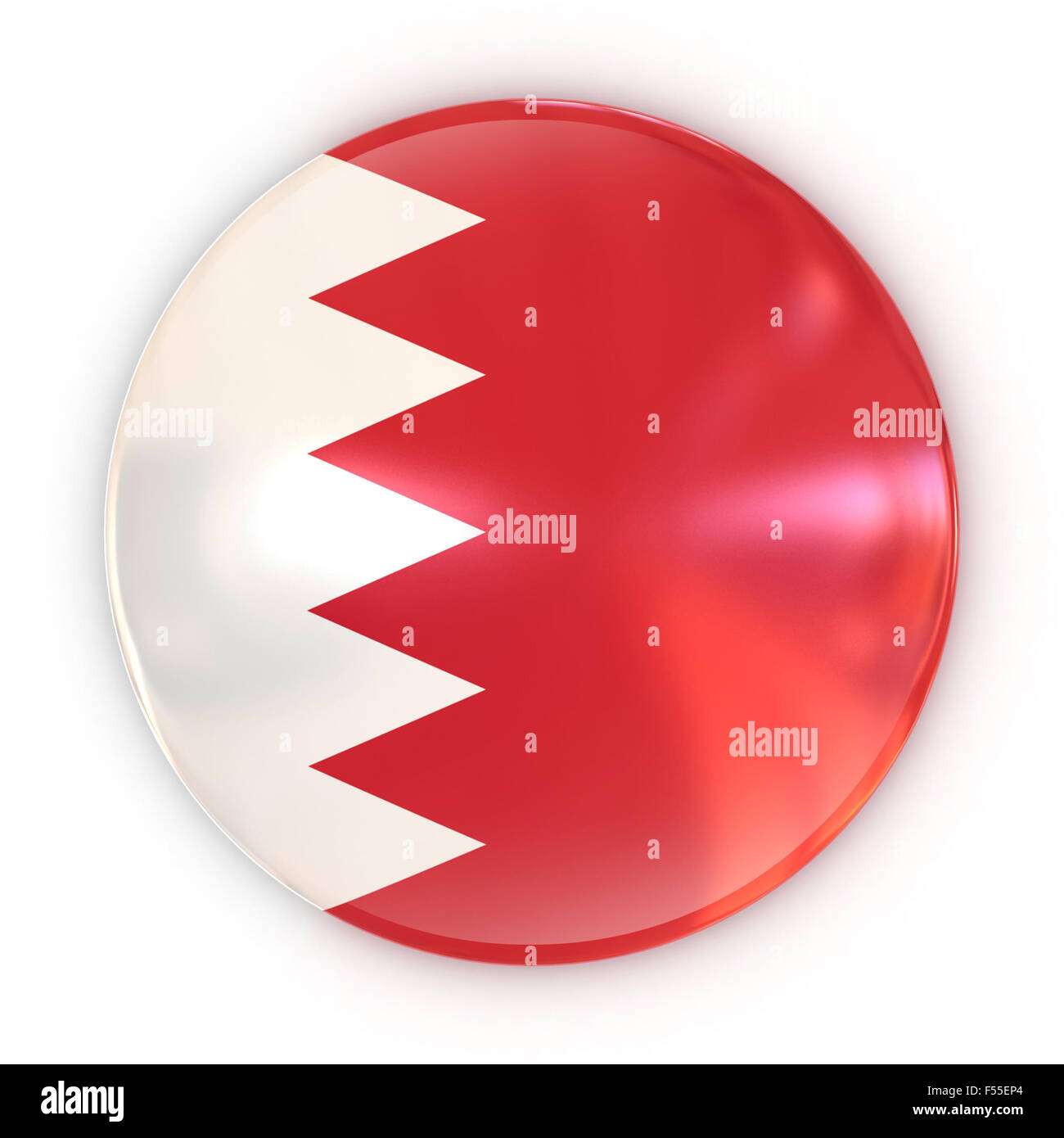 Il badge - Bahrain bandiera 3d illustrazione isolato Foto Stock