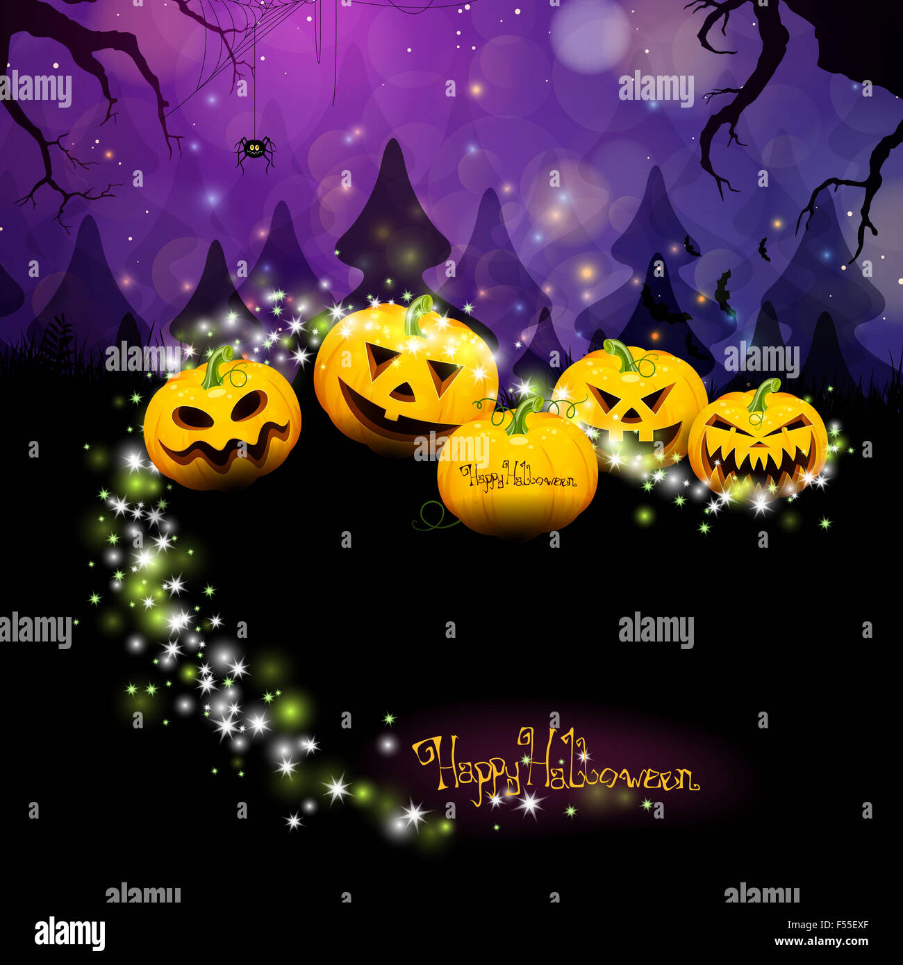 Scheda di Halloween Foto Stock