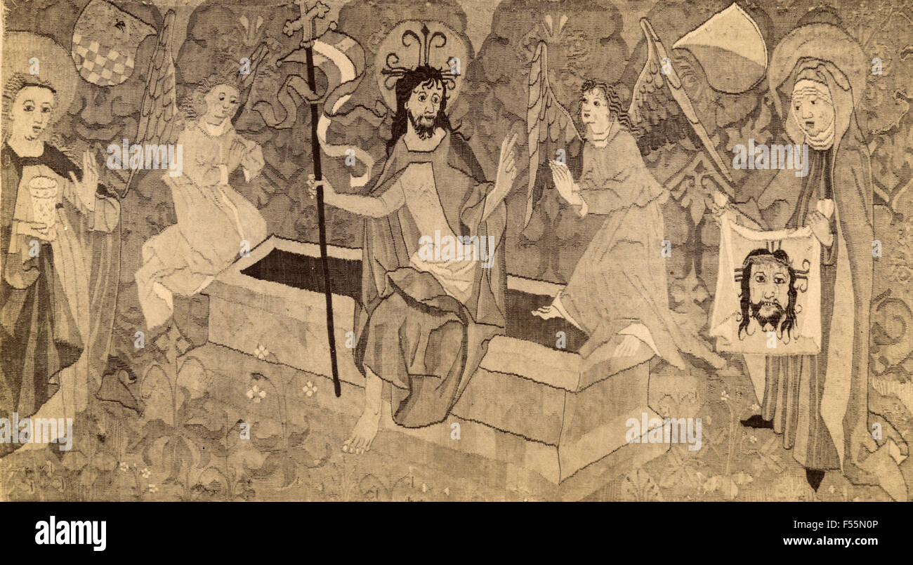 La risurrezione di Cristo, gli arazzi Foto Stock