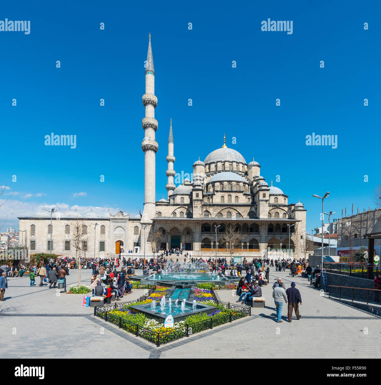 Nuova Moschea, la Moschea Fatih, Istanbul, Turchia Foto Stock