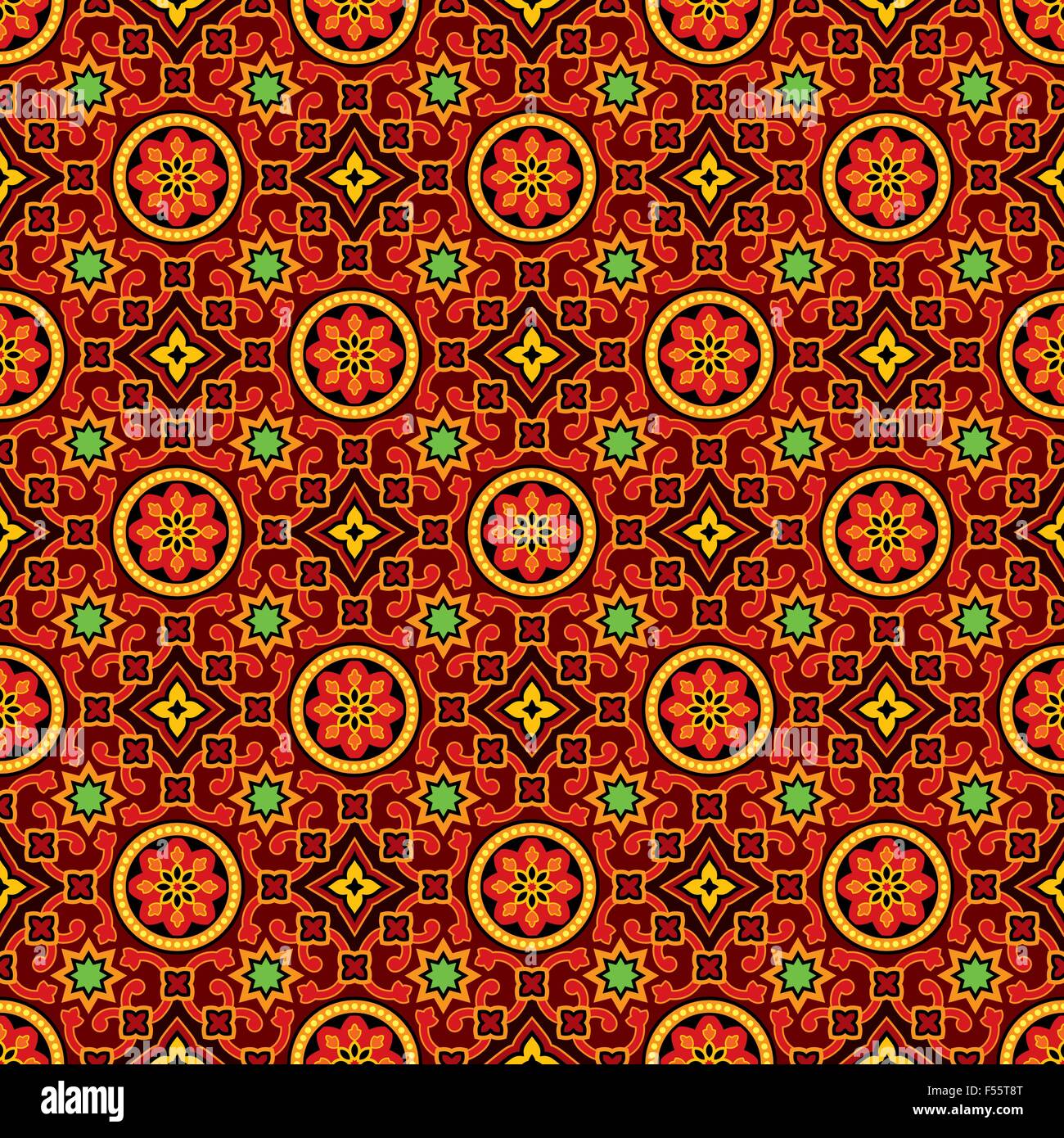 Sindhi ajrak vettore sfondo pattern Illustrazione Vettoriale