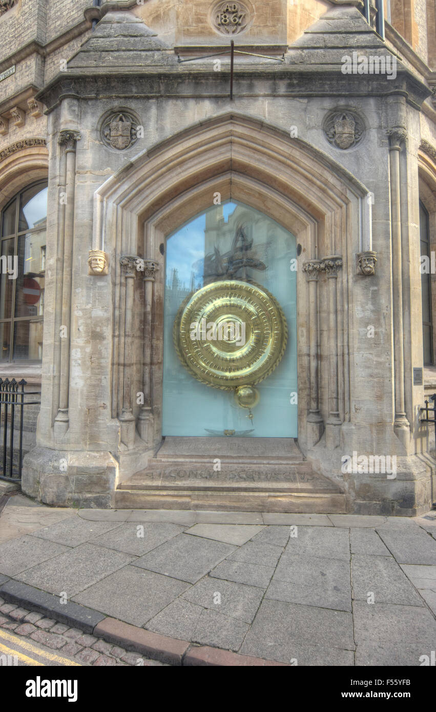 Il Corpus Clock libreria Taylor presso il Corpus Christi College Foto Stock