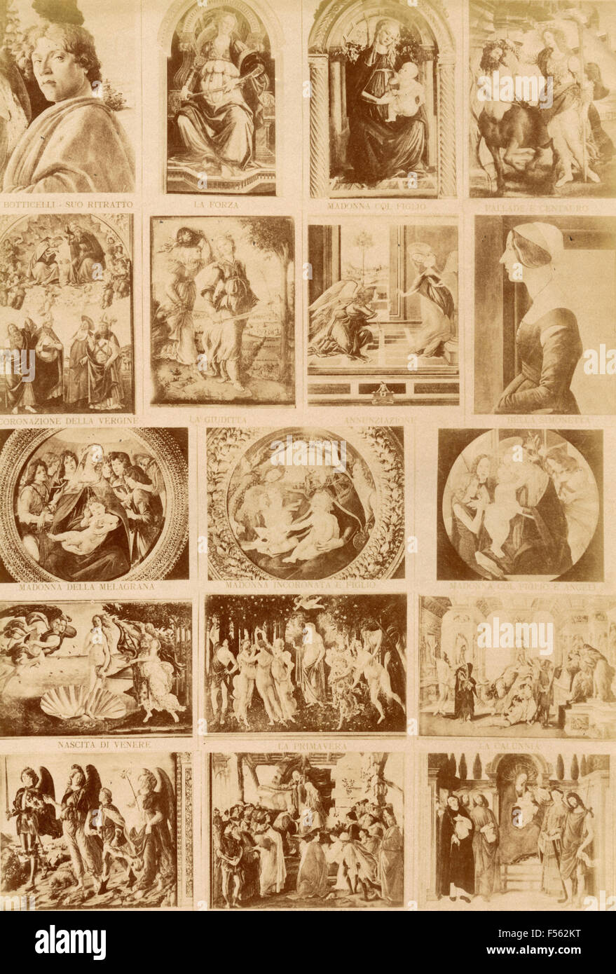 Gallerie fiorentine: grandi dipinti del Botticelli Foto Stock