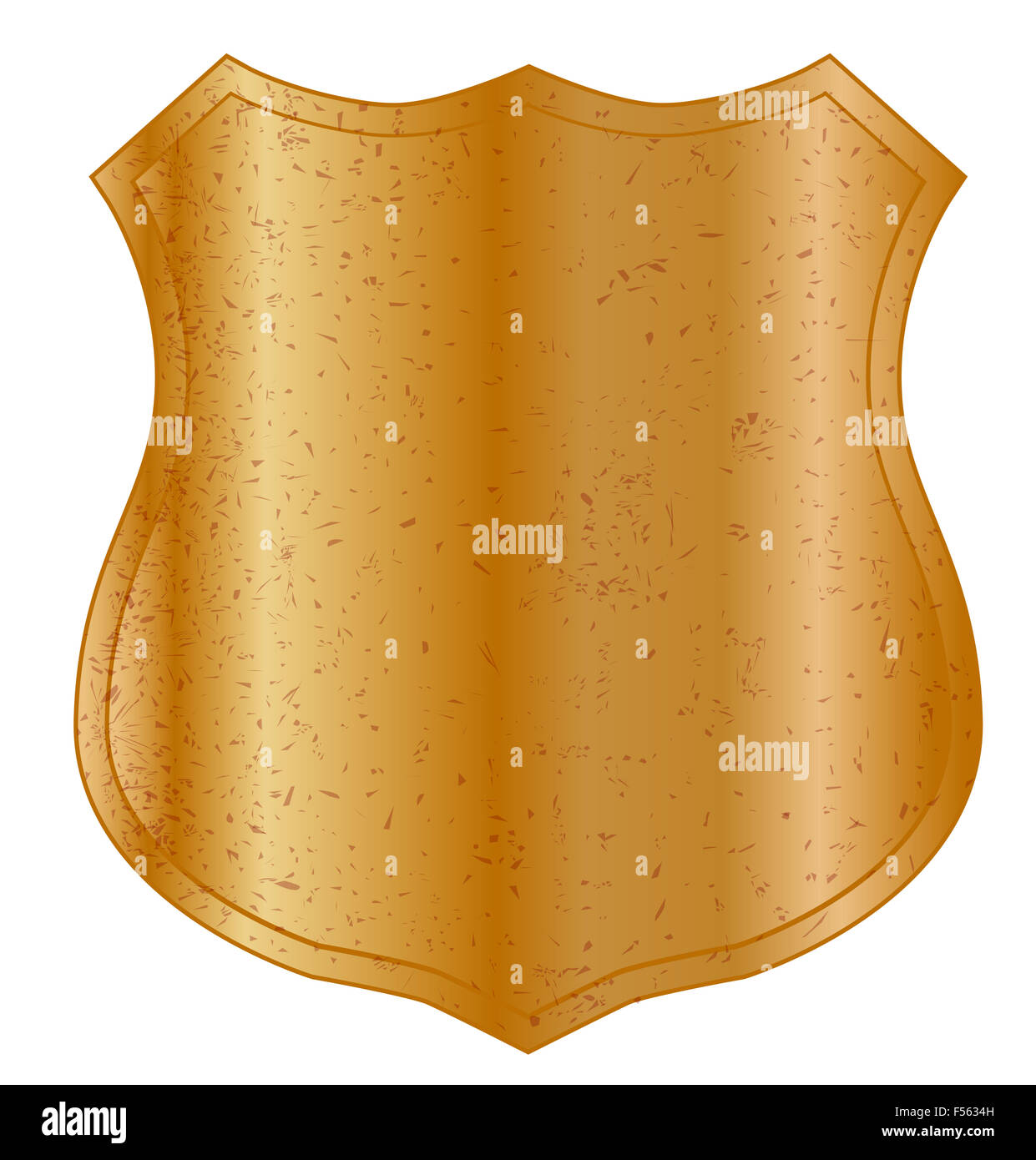 Un vuoto dello schermo metallico su uno sfondo bianco Foto Stock