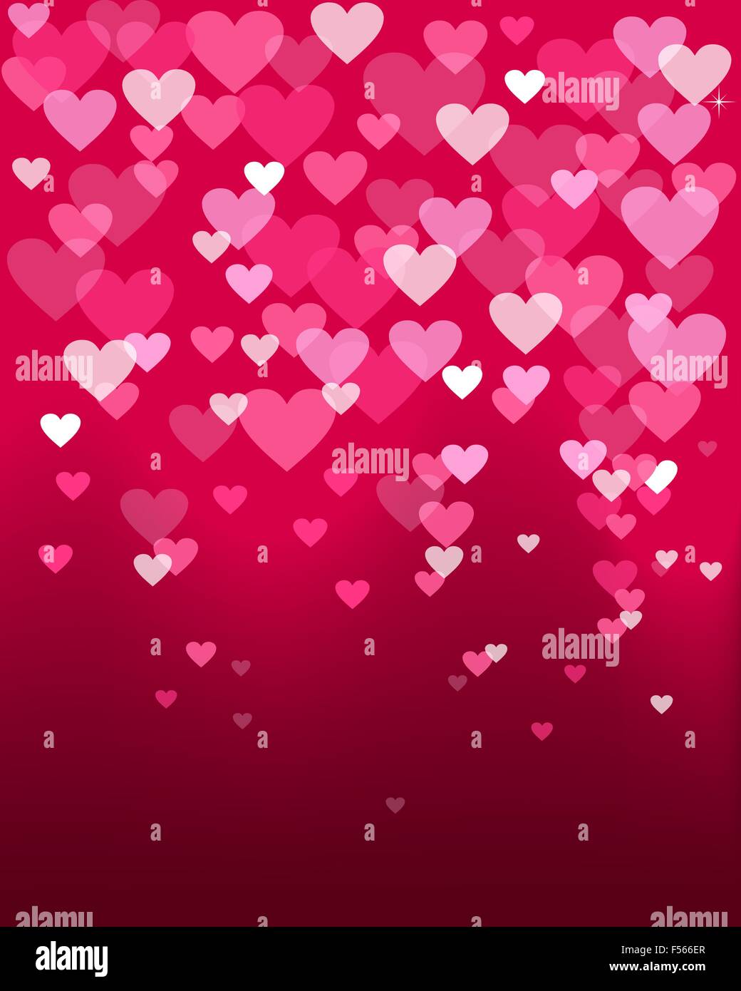 Felice il giorno di san valentino amore cuore luci di forma design in stile bokeh di fondo. Ideale per amore di san valentino card, invito a nozze, compleanno Illustrazione Vettoriale