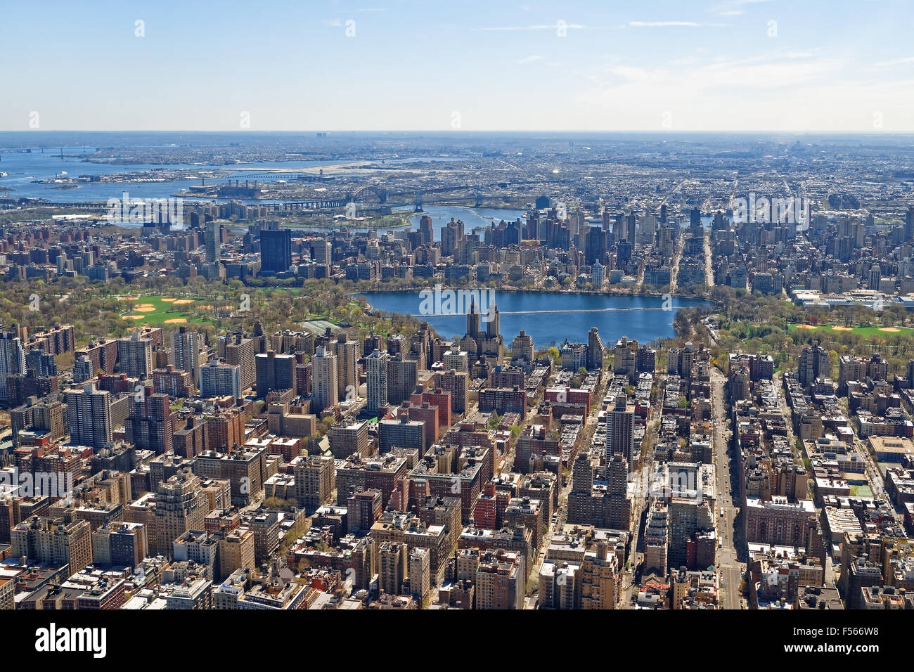 Vista aerea di Brooklyn e Prospect Park. Si tratta di 585 acri di parco della città situato nel cuore di Brooklyn. Molti considerano Prospect Park il Parco gemellato di Central Park a Manhattan Foto Stock