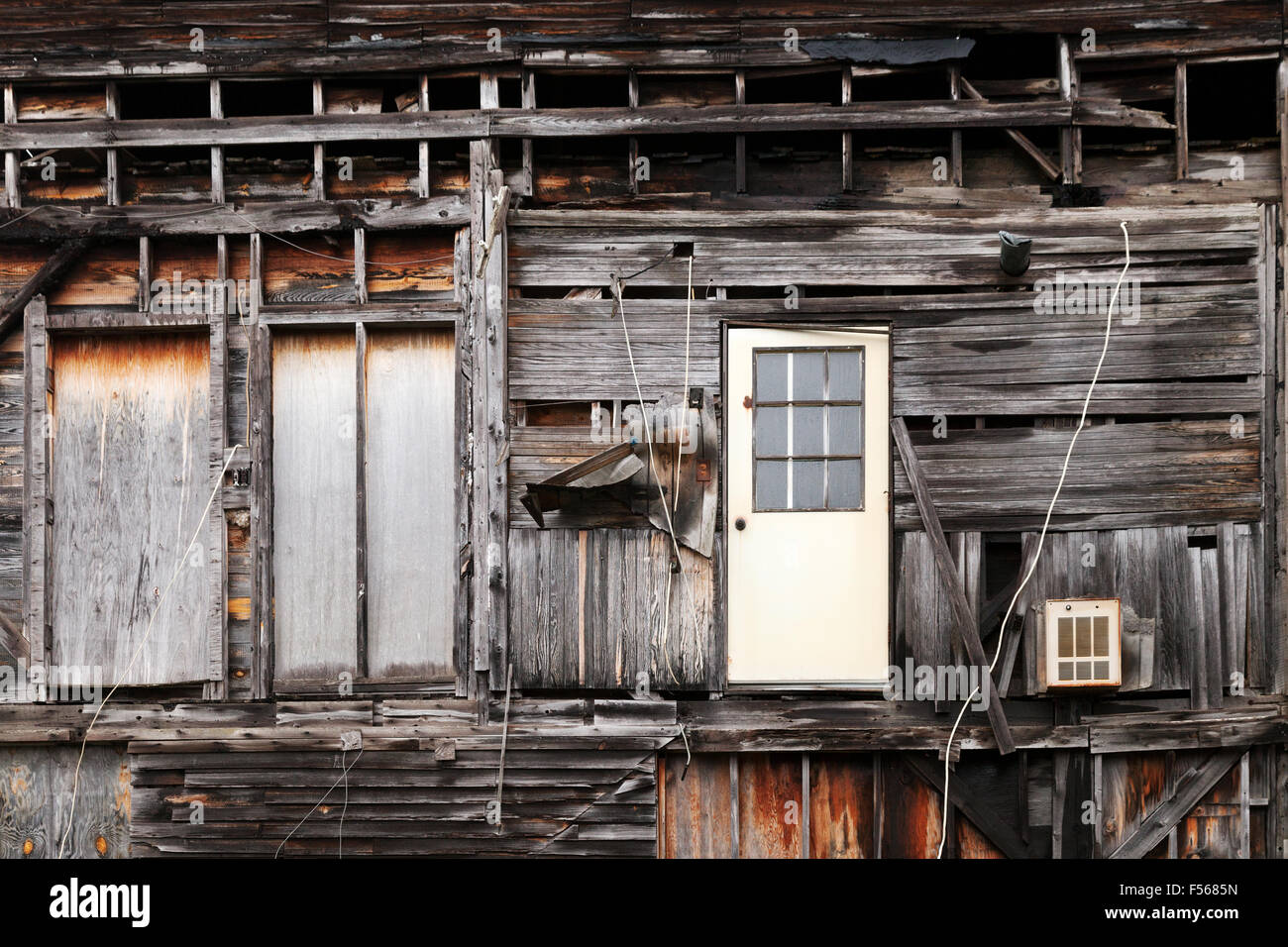 Esterno di un edificio abbandonato, Littleton, New Hampshire USA Foto Stock