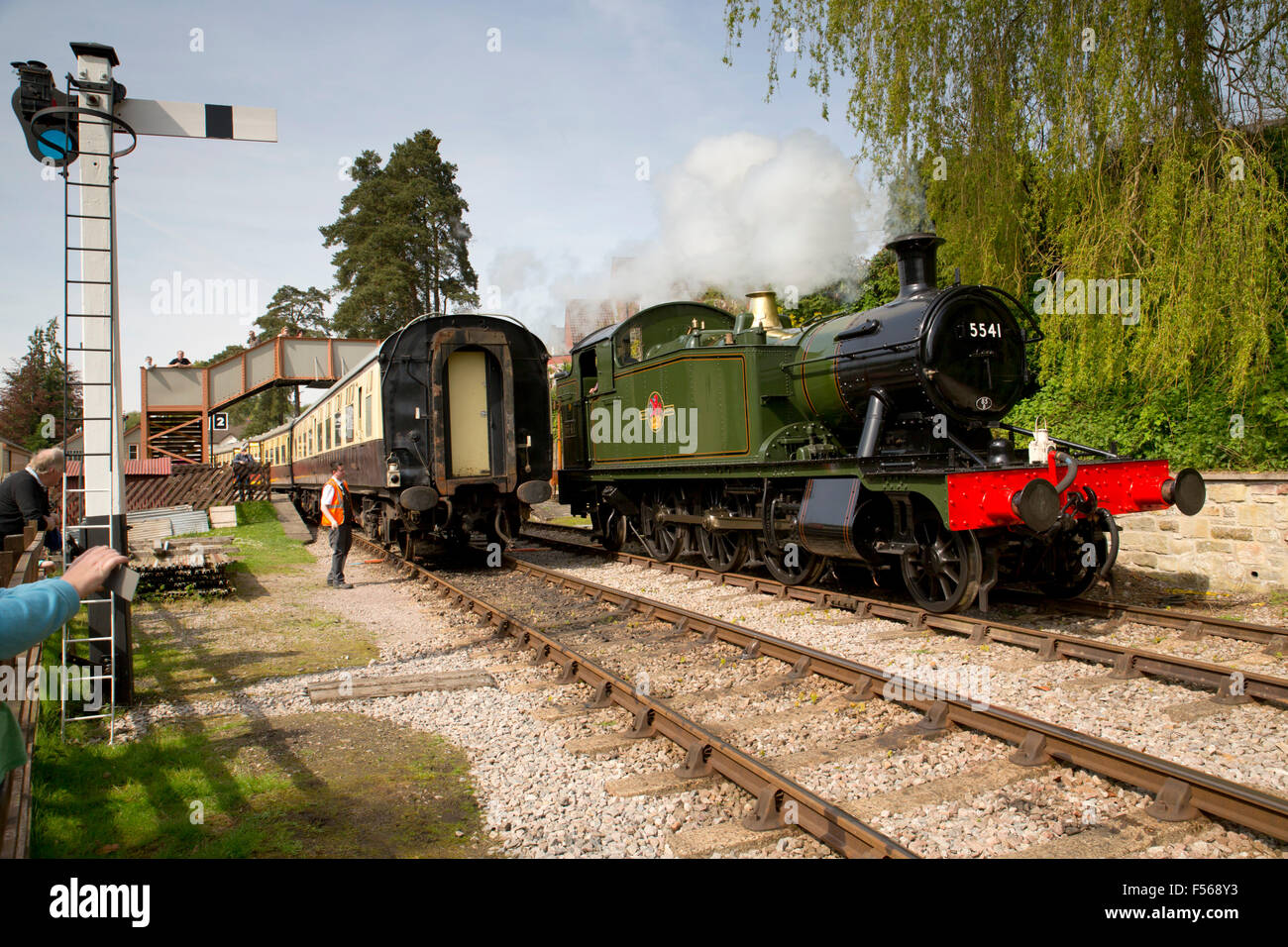 Dean Forest ferrovia; Stazione Parkend; Gloucestershire, Regno Unito Foto Stock