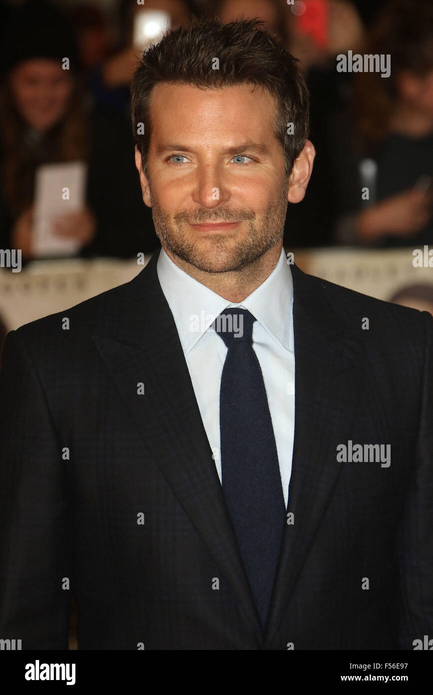 Londra, Regno Unito. 28 ott 2015. Bradley Cooper frequentando "bruciato" Premiere europeo a Vue West End, Leicester Square a Londra, Regno Unito. Credito: Stills Press/Alamy Live News Foto Stock