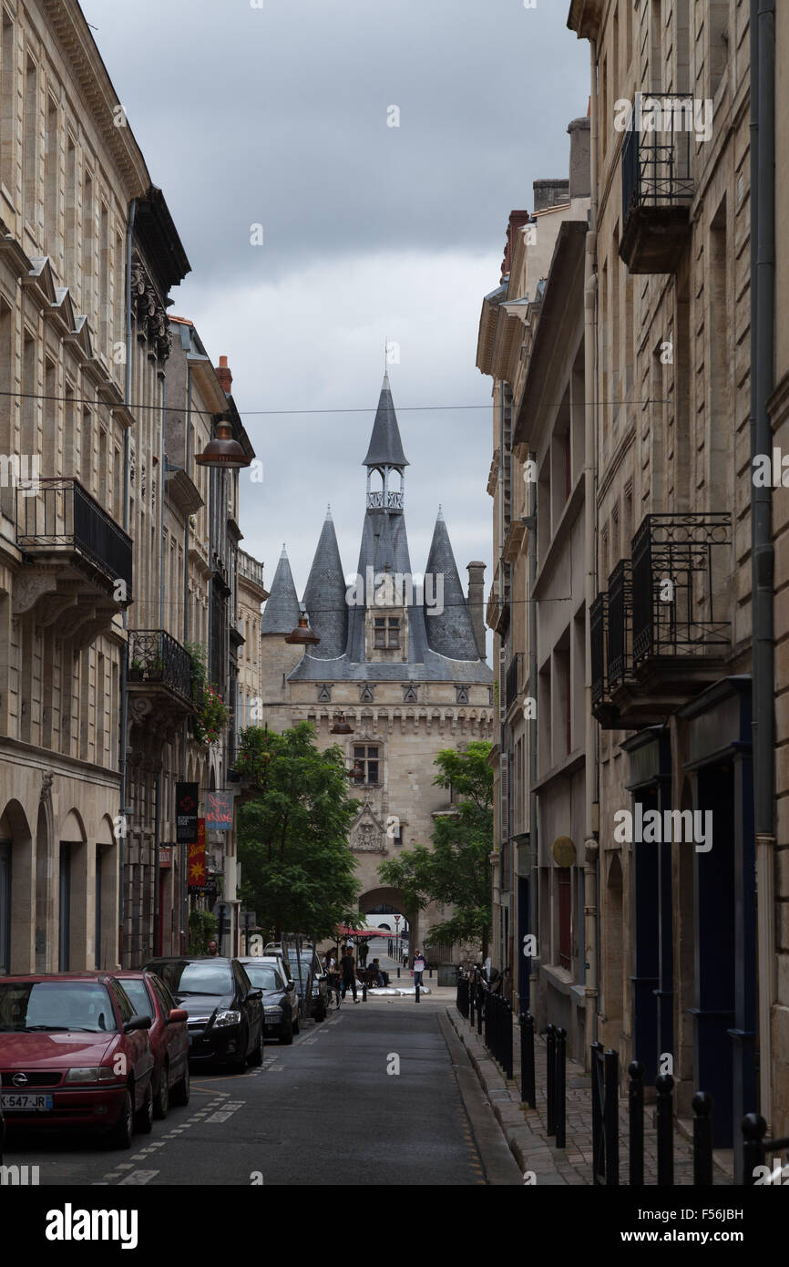 Cailhau Gate, Francia gate storico di Bordeaux in Francia. Foto Stock