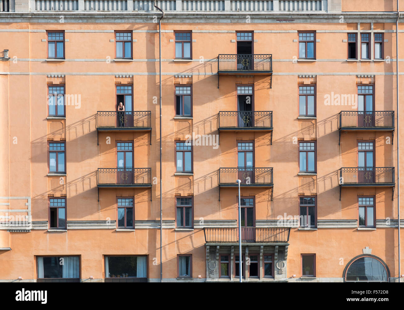 Facciata del Grand Hotel in Norrkoping, Svezia. Il Grand Hotel è uno dei più in voga hotel in Norrkoping. Foto Stock