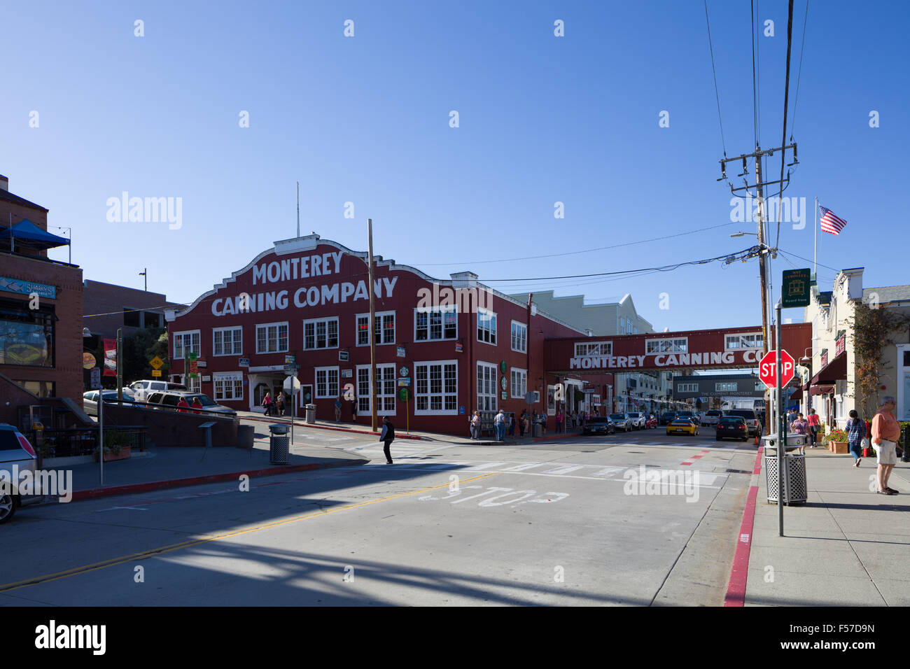 Cannery Row, centro di Monterey in California. Foto Stock