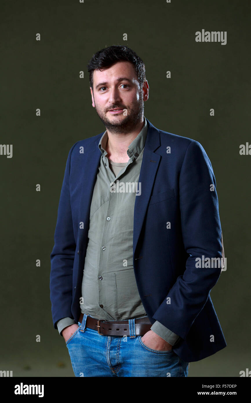 James Ley. Edinburgh International Book Festival 2014 foto scattate in Charlotte Square Gardens. Edimburgo. Pak@ Mera 18/08/201 Foto Stock