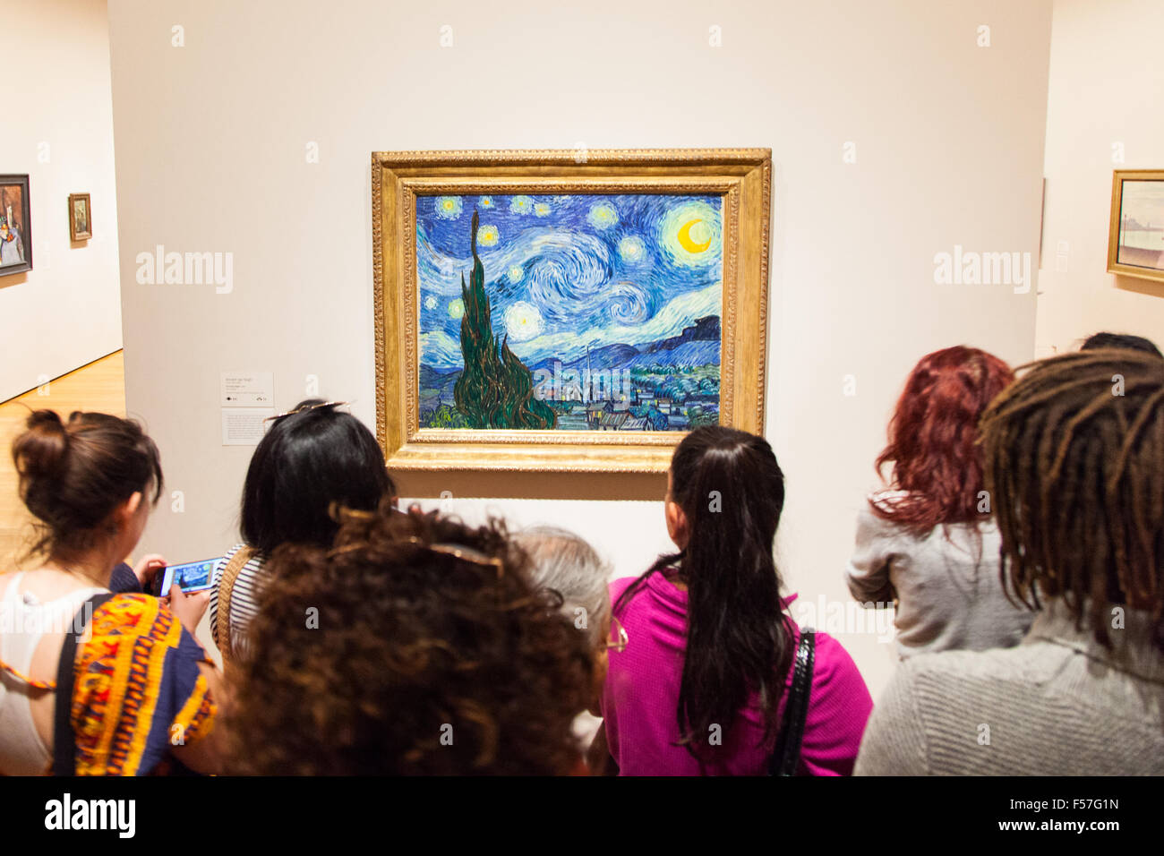 Notte stellata dipinta da Vincent van Gogh (1889), MoMA Museum of Modern Art di New York City, Stati Uniti d'America. Foto Stock