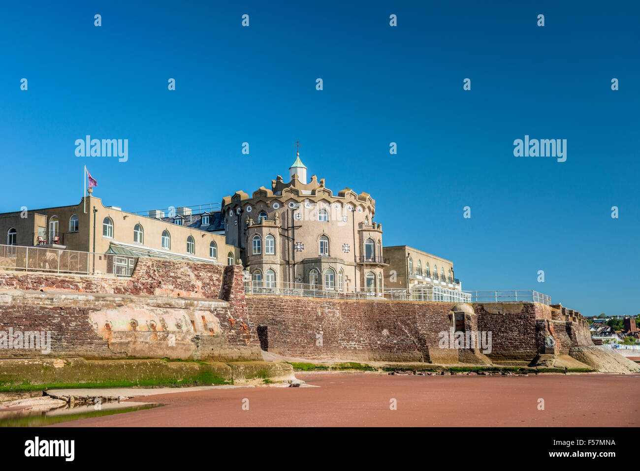 Redcliffe Hotel a Paignton Beach, Torbay, Devon, Inghilterra, Regno Unito Foto Stock