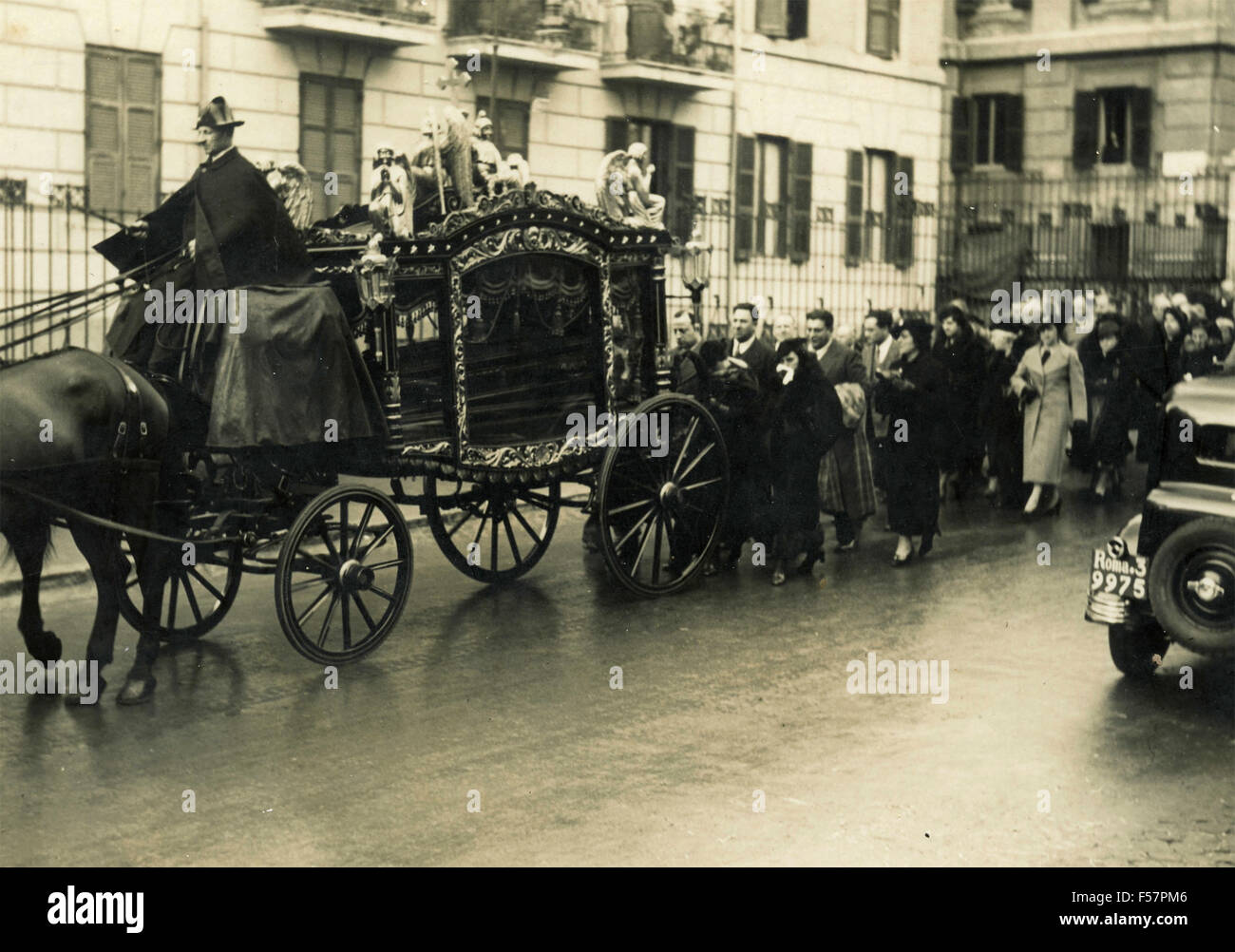 Carro funebre, Italia Foto Stock