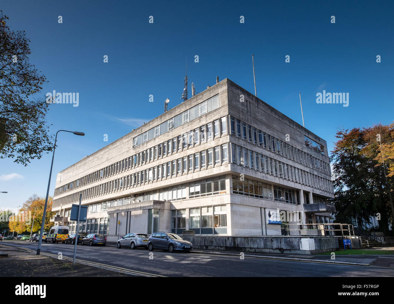 Cardiff Stazione centrale di polizia esterno, Cardiff, Galles del Sud, Regno Unito Foto Stock