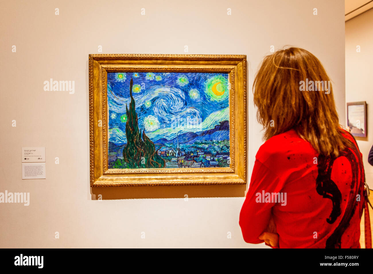 Notte stellata dipinta da Vincent van Gogh (1889), MoMA Museum of Modern Art di New York City, Stati Uniti d'America. Foto Stock